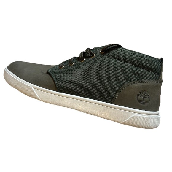 Timberland Davis Square Men\'s Size 7.5  Chukka Dark Green Nubuck Canvas Sneaker main image 9